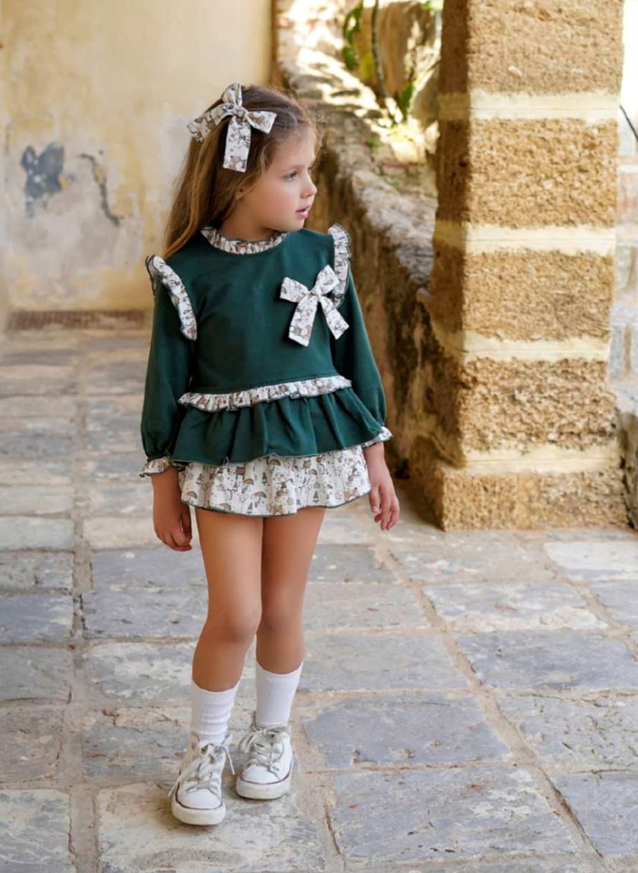 Conjunto sudadera y braga tela Cactus