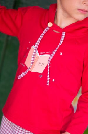 Conjunto Sudadera+pant. corto felpa Libro