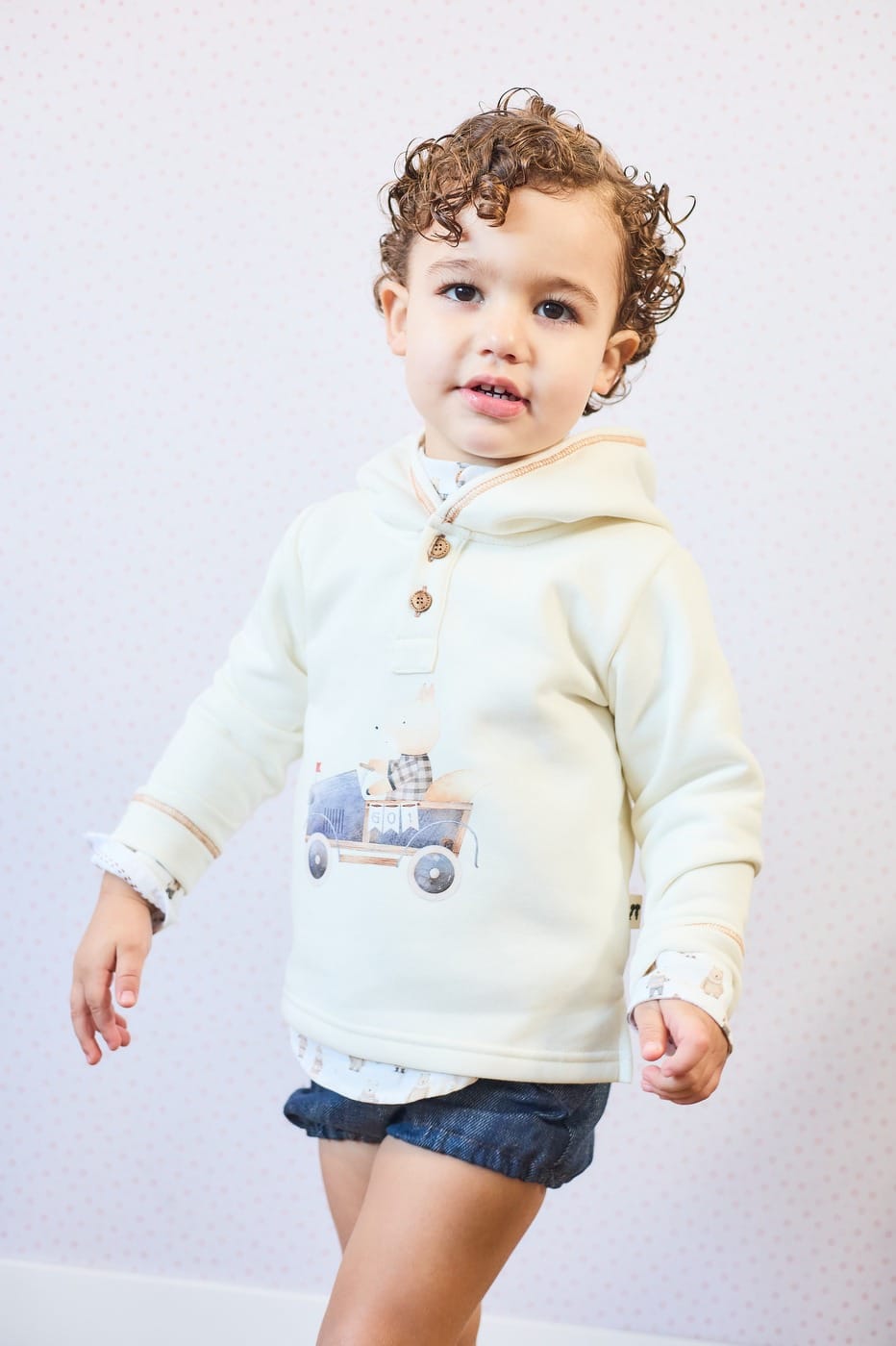 "MONTEPELLIER" Sudadera niño coche conejo