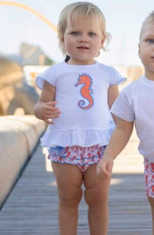 Conjunto baño niña bebé Caballito de Mar