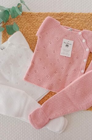 Conjunto hilo polaina Calado Rombo