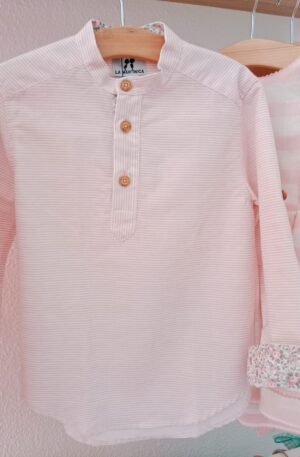 "Cup Cake" Camisa Rayas rosa-crudo