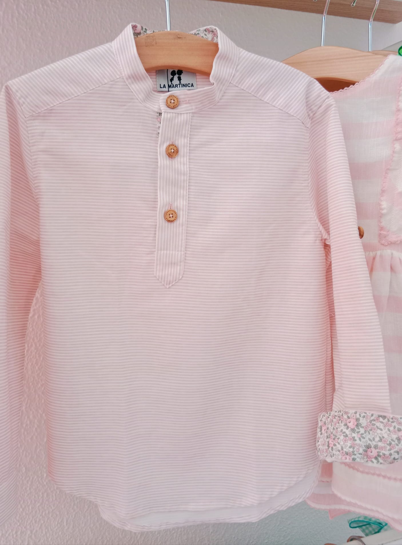 "Cup Cake" Camisa Rayas rosa-crudo